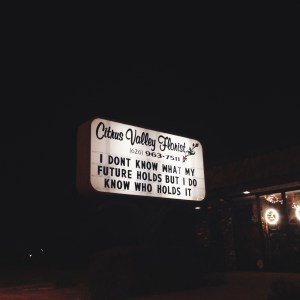 I saw this on the marquee of a local florist, and I think this is new because I've never seen motivational messages on the marquee before. Anyway, I love this and think it is A+++ and relevant.