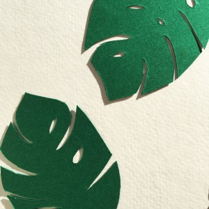 Paper monsteras.